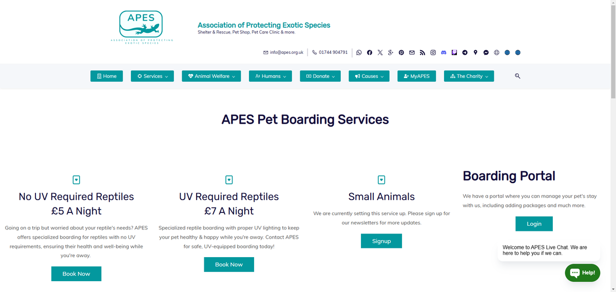 APES Launches New Pet Boarding Service