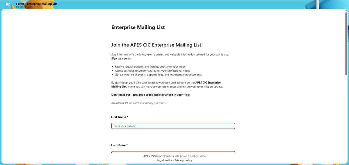 Exciting News! Join the New APES Enterprise Mailing List 📧🌱