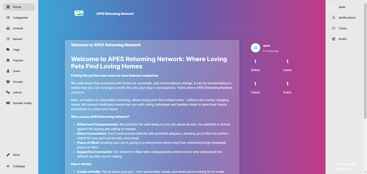 Exciting News for Pet Owners: Introducing APES Rehoming Network!